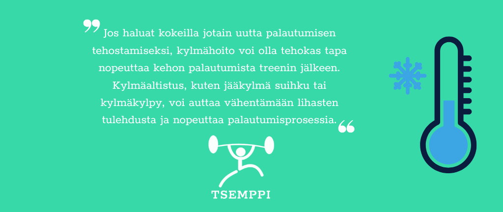Tsemppi-Blogi vinkit pohja (12) Hyödynnä kylmähoito palautumisessa